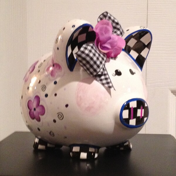 Hand Painted Piggy Bank