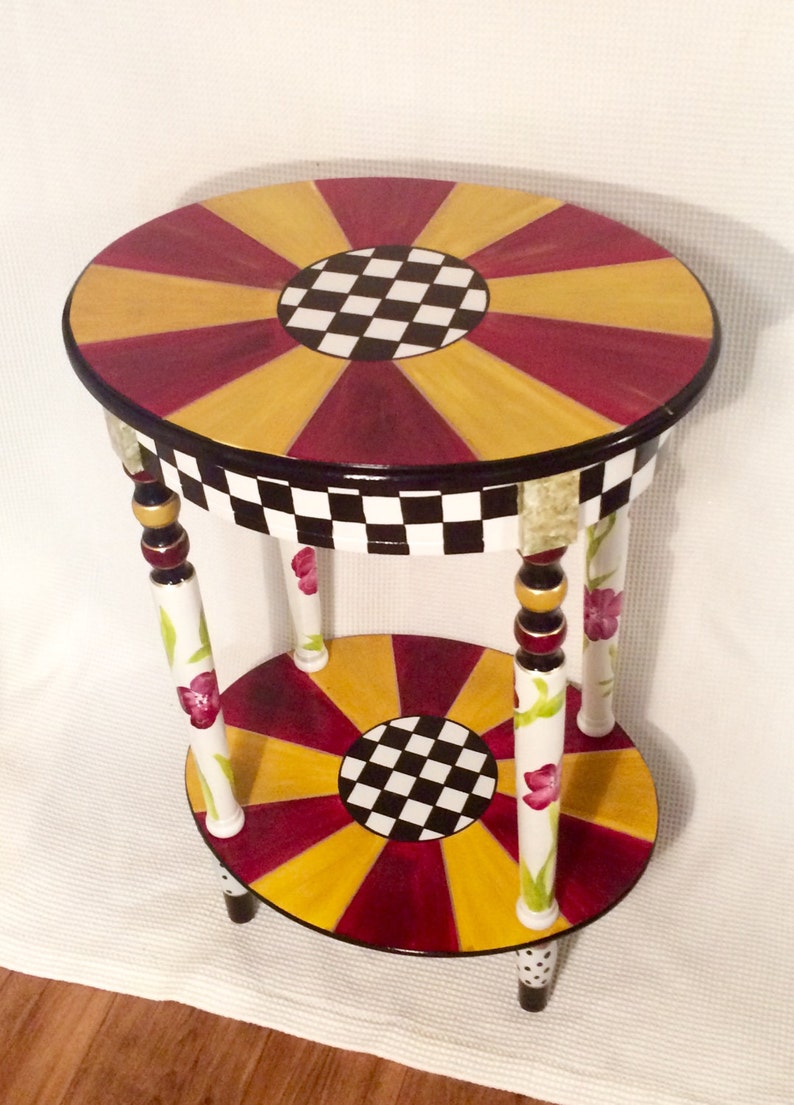 Whimsical Painted Furniture Whimsical painted table // | Etsy