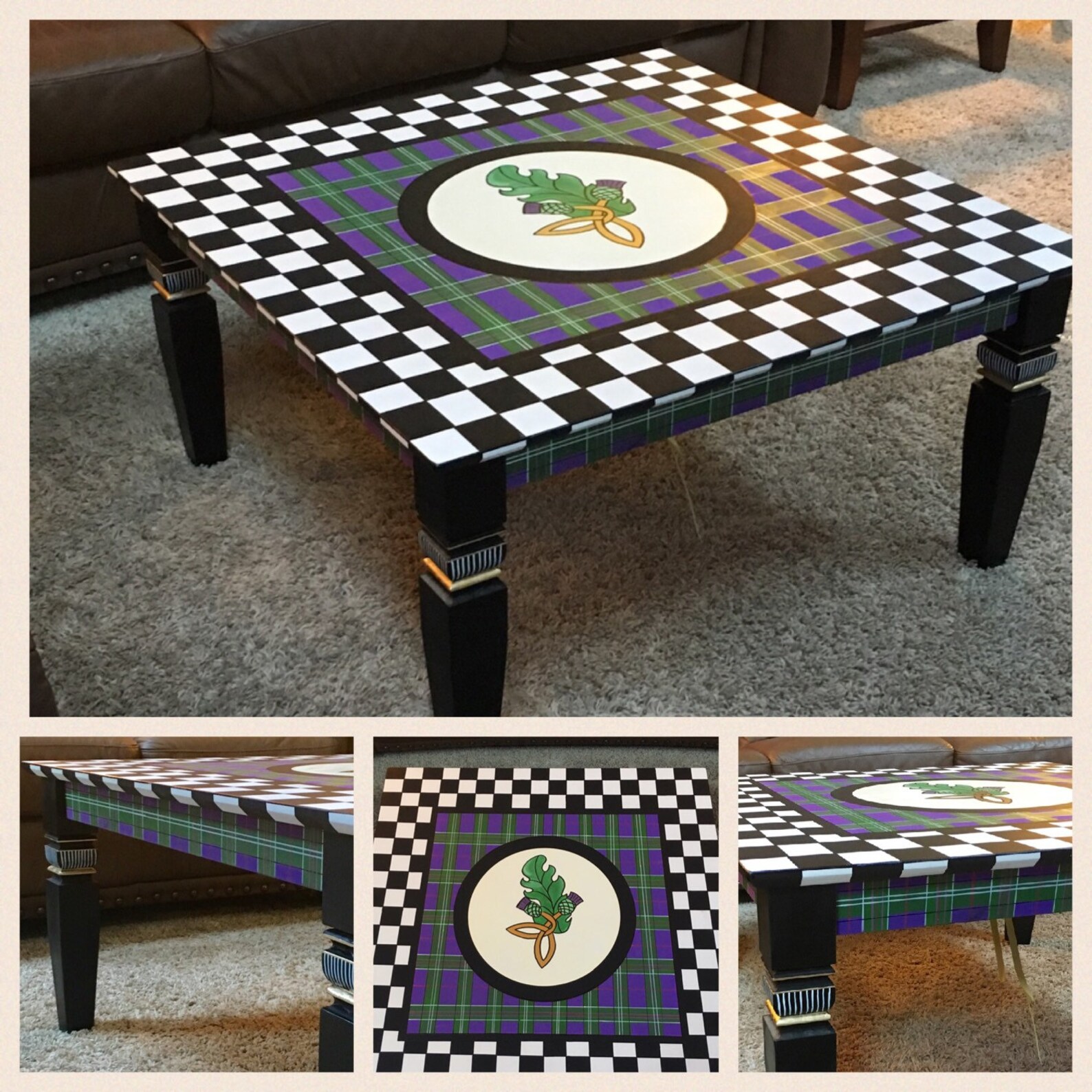 Custom Painted Coffee Table Whimsical Painted Coffee Table Etsy