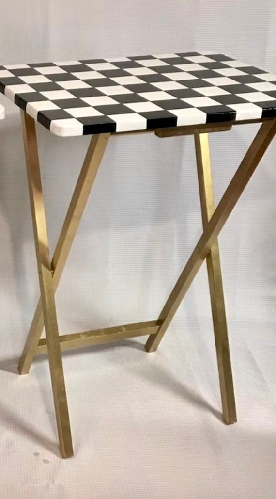 logica Modernisering Wetenschap Grillige beschilderde meubels metallic gouden tafel lade - Etsy Nederland
