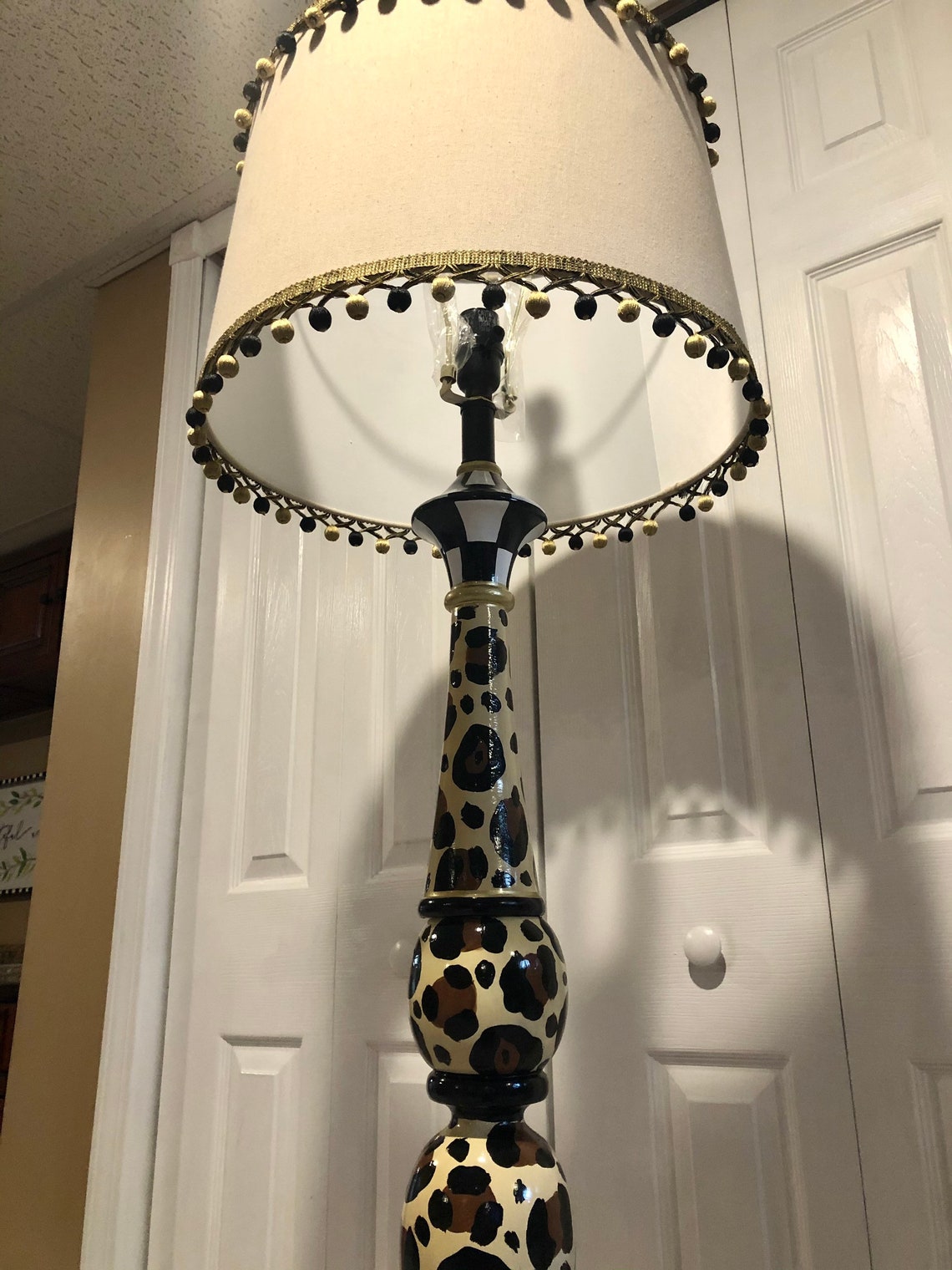 Whimsical Painted Floor Lamp Painted Lamp Floor Lamp Etsy Australia