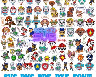 140+Bundle Cartoon Svg, Dog Clipart, Paw Svg, Birthday Svg, Blue Svg