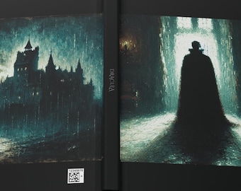 Diario DRACULA personalizzato / Arte originale in stile pittura a olio / Regalo libresco unico per lui / Quaderno Dark Academia personalizzato, regalo di Bram Stoker