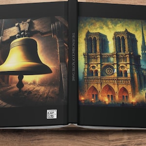 Gepersonaliseerde HUNCHBACK van NOTRE DAME-dagboek | Originele kunst in olieverfstijl | Uniek leesgrage cadeau | Op maat gemaakt notitieboek met gebochelde, Victor Hugo