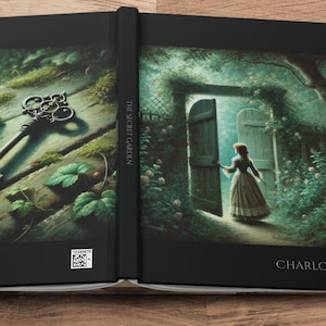 Personalized THE SECRET GARDEN Journal | Original Oil Paint Style Art | Unique Bookish Gift for Her | Custom Secret Garden Notebook, Diary
