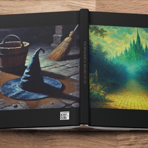 Personalized WIZARD OF OZ Journal | Original Oil Paint Style Art | Unique Bookish Gift | Custom Oz Notebook, Emerald City, Wicked Witch