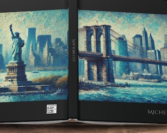 Personalized NEW YORK CITY Journal | Original Oil Paint Style Art | Unique Gift for New York Lover | Custom New York Notebook, N.Y.C. Diary