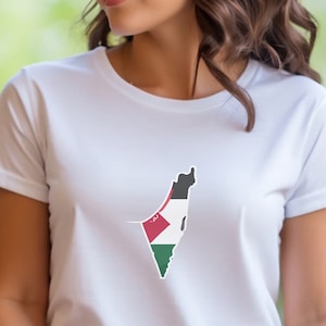 Chemise Palestine, Palestine libre, chemise politique, chemise de protestation Palestine, chemise droits de l'homme, pastèque Palestine, T-shirt carte de la Palestine