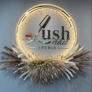 Custom Acrylic Sign | Office Sign | Neon Business sign | Backlit Salon Sign | LED Sign | Business Logo Sign | Light Up Sign | Spa Decor Sign