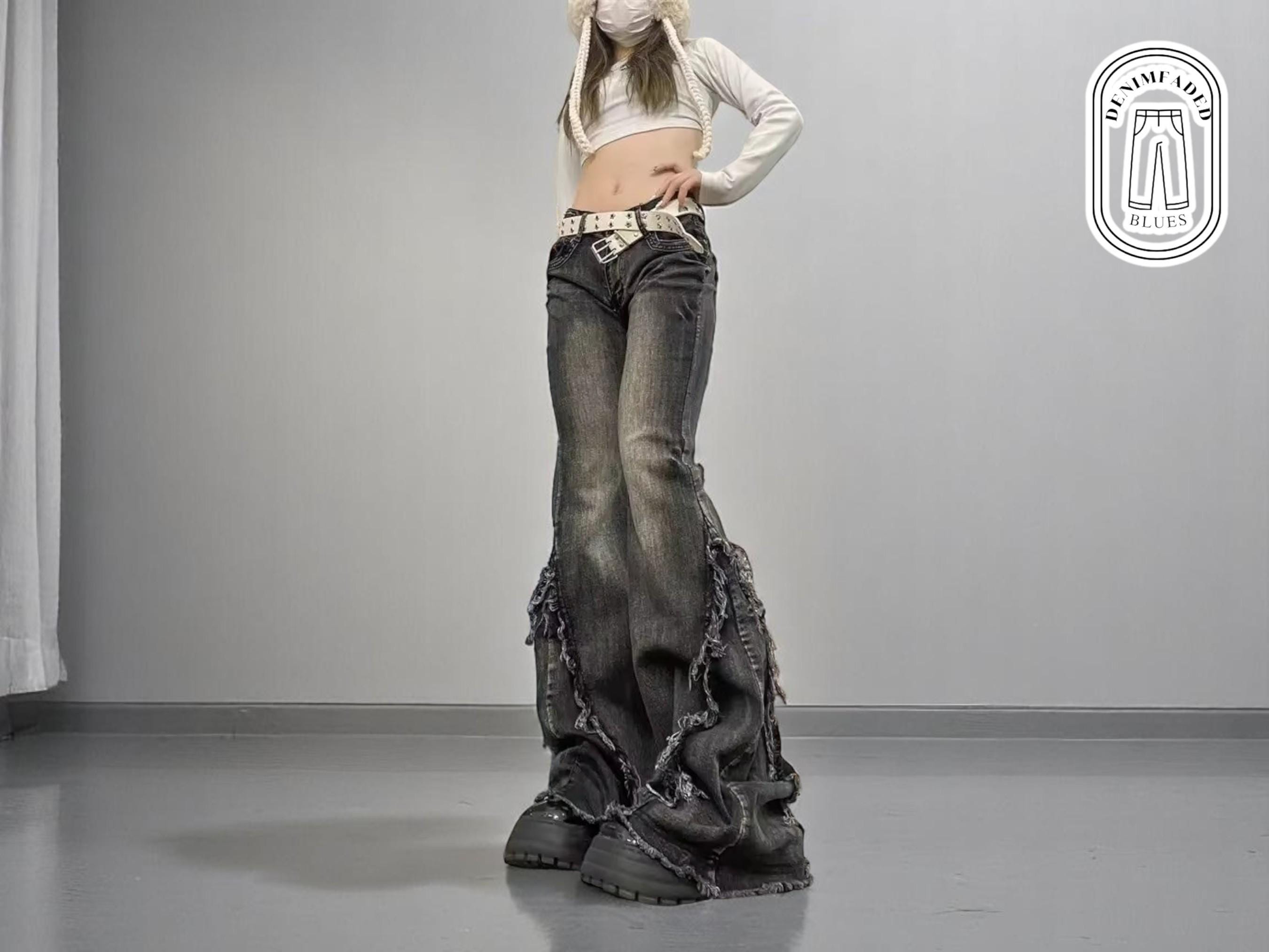 Y2k Flared Jeans - Etsy