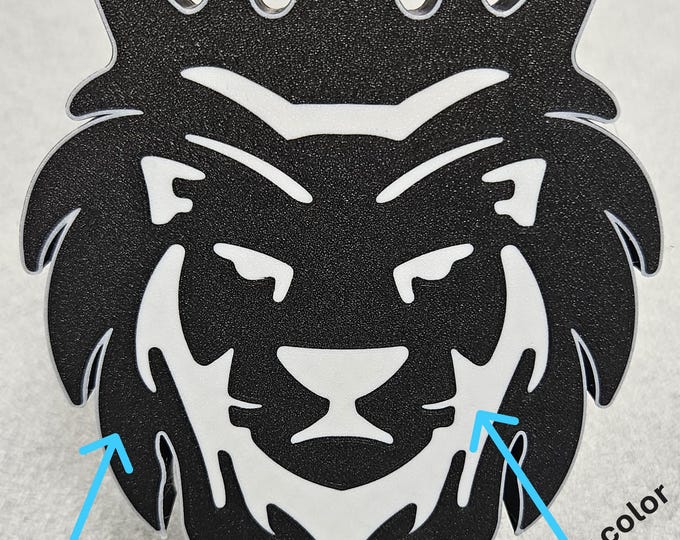 Hollow Crown Lion Tow Hitch Cover, 2-Inch Receiver