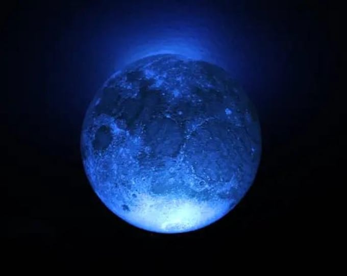 Moon Ceiling Light Cover 8 inches (200mm) Globe Lithophane