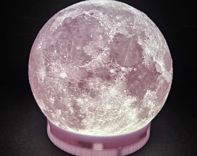 Large Moon Ceiling Light Cover 11 inches (280mm) Globe Lithophane for 8" ceiling fixtures