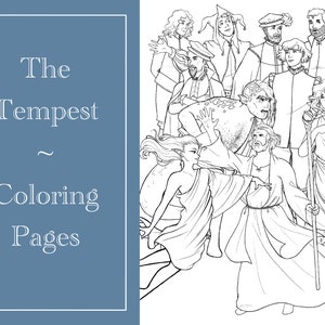Personaggi di Shakespeare da colorare fai da te - The Tempest (DOWNLOAD DIGITALE)