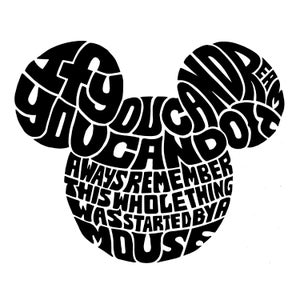 Mickey Mouse Dream Quote Poster