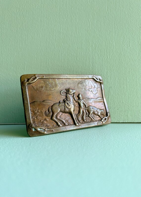 FREE SHIPPING ~ Vintage Brass and Copper Cowboy B… - image 5