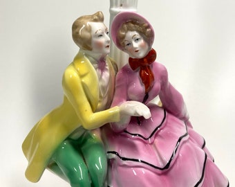 Beautiful Vintage Lamp with Courting Couple, Regency Style, Victorian Style, Made in Germany