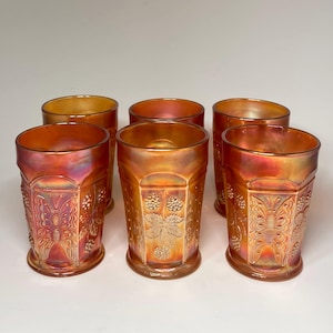 Fenton Butterfly Carnival Glass - Etsy