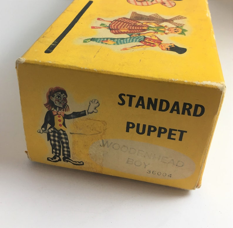 Vintage Pair of Pelham Puppets in Original Box Little Boy and Little Girl