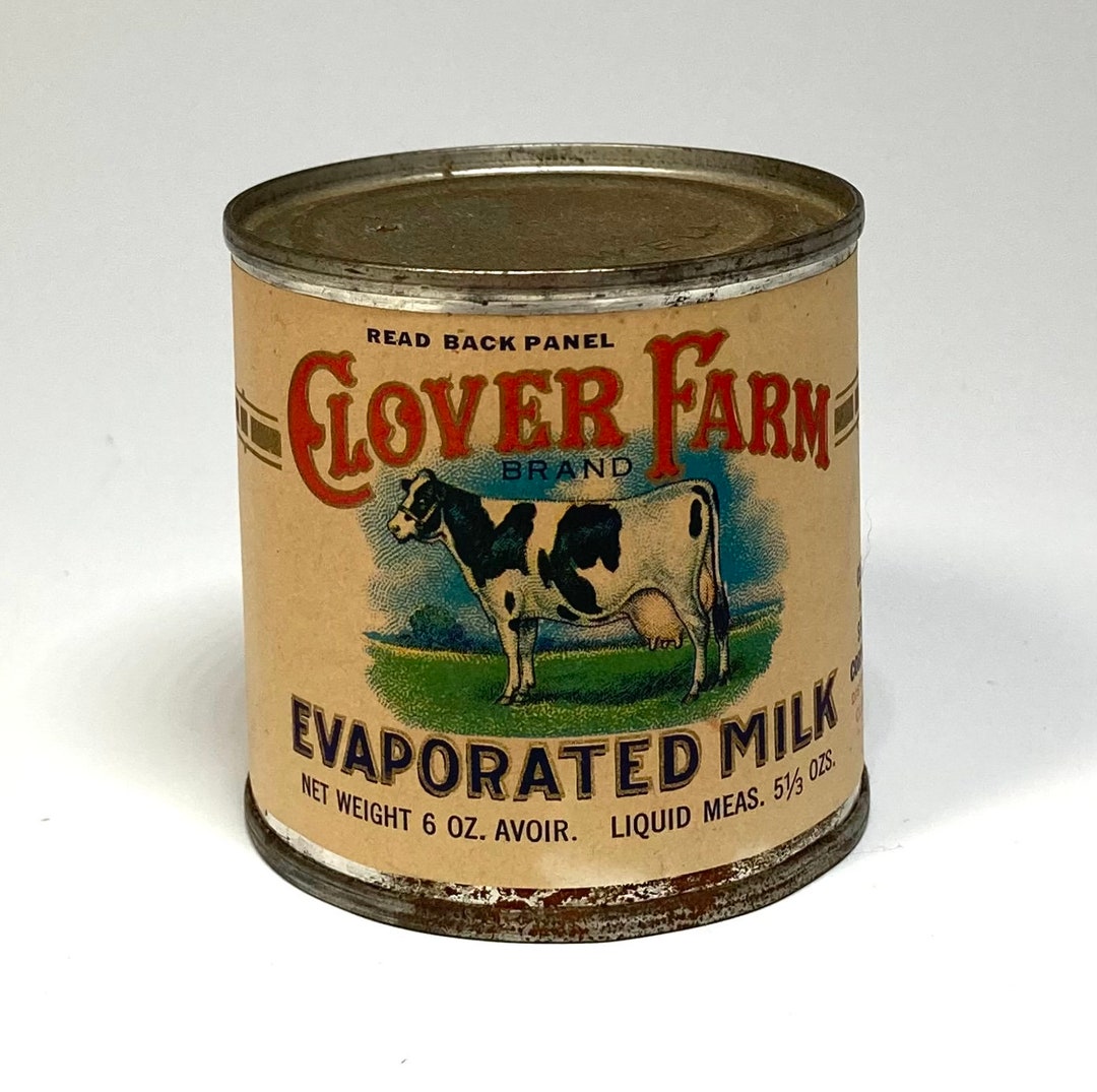 Vintage Can of Clover Farm Evaporated Milk Unopened Can of Etsy