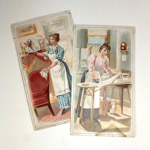 Set of Two Vintage Trading Cards for Dilworth’s Coffee