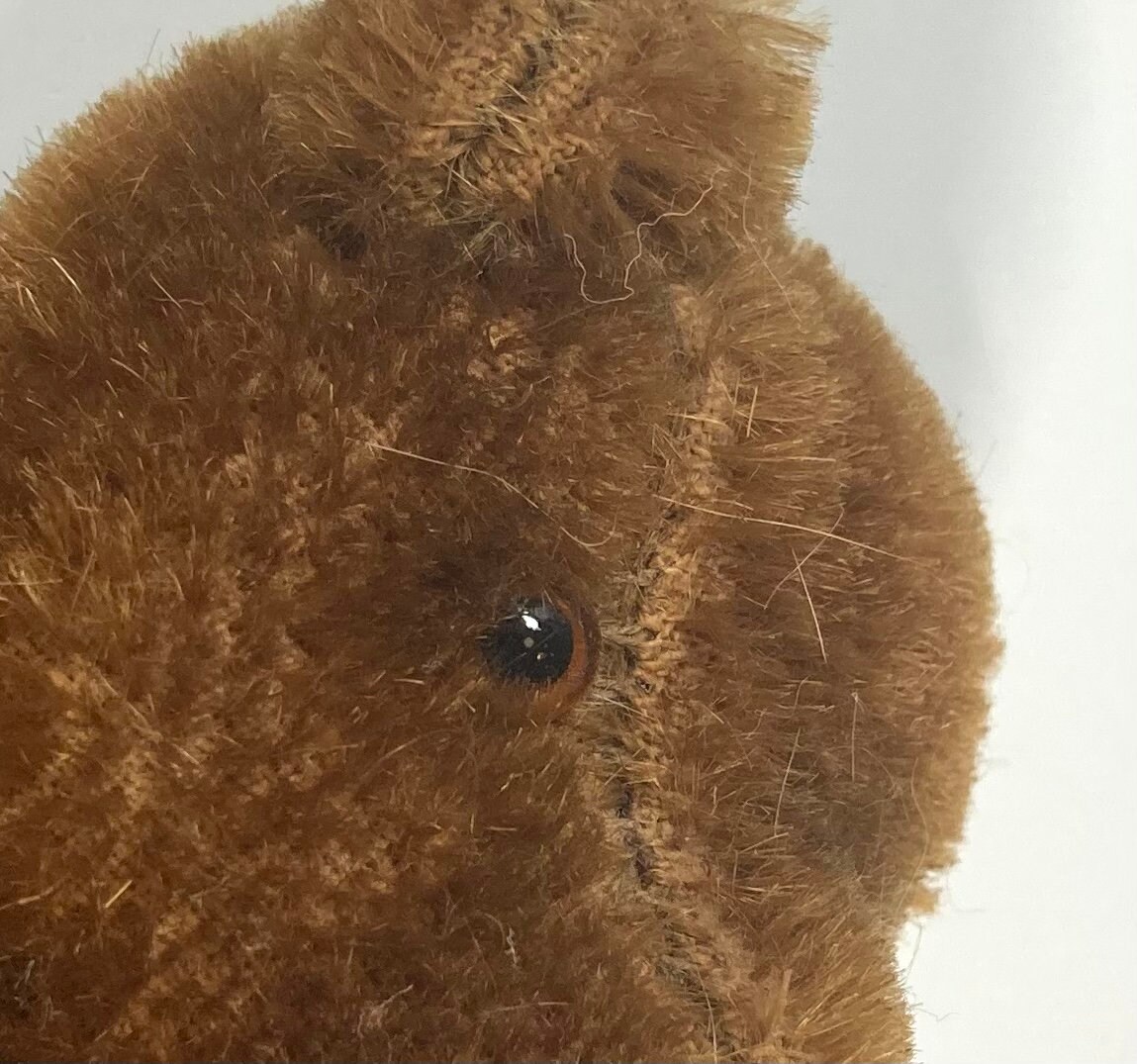 Small Vintage Mohair Teddy Bear With Articulated Arms and Legs, Glass ...