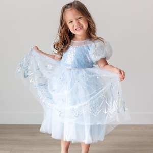 women's light blue winter princess dress with snowflakes Mother of The Bride Dress Dark Royal Blue for Wedding Classic One Shoulder Ankle-Length Evening Party Dresses for Women
