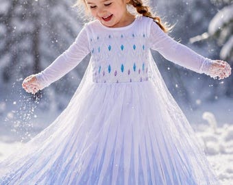 Frozen Elsa Olaf Adventure Dress Ice Queen Winter Dress up Princess  Christmas Gift. - Etsy