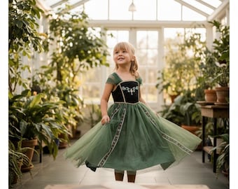 strapless open back dress Disney Princess Anna Frozen Inspired Tutu Dress – EverAfterTutuCo