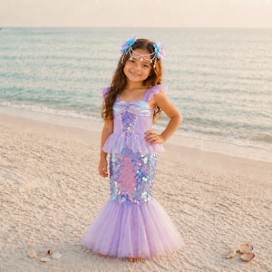 knee length dresses for ladies Girl's Sparkly Mermaid Halloween Costume  Teetot & Co., Inc