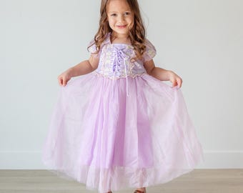 Rapunzel inspired princess dress, purple and pink princess dress up, Rapunzel costume dress, Rapunzel Princess Costume Set, Disney inspired