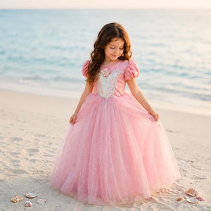 princess dress age 5 Afoxsos Girls Floral Lace Floor Length Dress 3 Quarter Sleeve Princess Gown for Wedding Party Formal Prom Birthday Age 5 to 12 Years at Lowes.com
