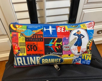 Retro Airline “Stewie” - Handmade Flight Attendant Essentials Bag