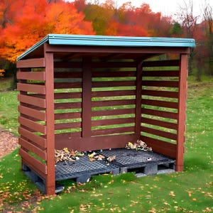 Firewood Shed Plans: Outdoor Wood Rack, Garden Storage (PDF Download)