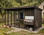 Chicken Coop Plans, DIY Walk In Chicken Run for 12 chickens