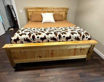 Farmhouse Wooden Bed Frame DIY Build Plans (PDF Document)