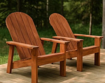 Adirondack Chair Plans: Simple Wooden Outdoor Chair (PDF Download)