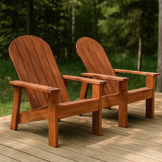 Adirondack Chair Plans: Simple Wooden Outdoor Chair (PDF Download)