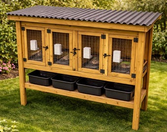 DIY Rabbit Hutch Plans: Guinea Pig/Quail Hutch PDF Download
