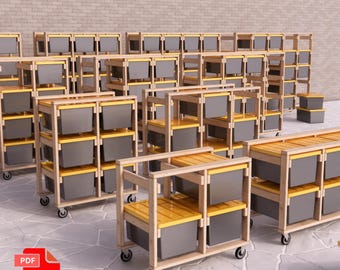 27 Gallon Garage Storage Plans | Garage Shelving | Tote Storage | Wood working plans | storage bin | Costco Tote Shelf | Digital Build Plans