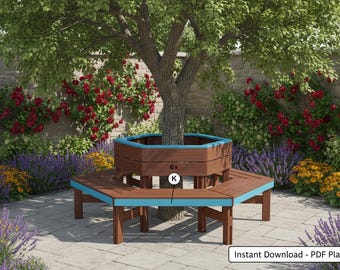 Tree Bench DIY Plan: Wrap Around Garden Seat (PDF Download)