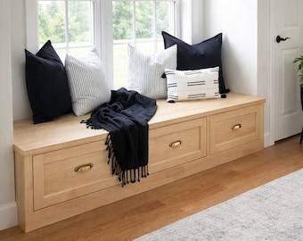 DIY Mudroom Bench Plans with Drawers | Entryway Storage Bench PDF Plan