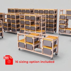 Ultimate Mobile 27 Gallon Tote Rack Plans, HDX/Costco Compatible, Mobile Garage Shelves, Storage Bin Rack Guide, Rolling Tote Rack, DIY Plan