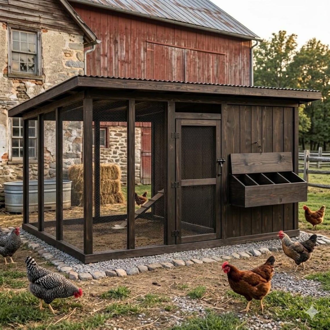Chicken Coop Plans, DIY Walk in Chicken Run for 12 Chickens - Etsy
