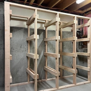 Tote Rack, Bin Storage Rack, Garage Shelves Plans, Garage Organizer Plans, Costco Tote Storage, DIY 27 Gallon Tote Storage, PDF Download
