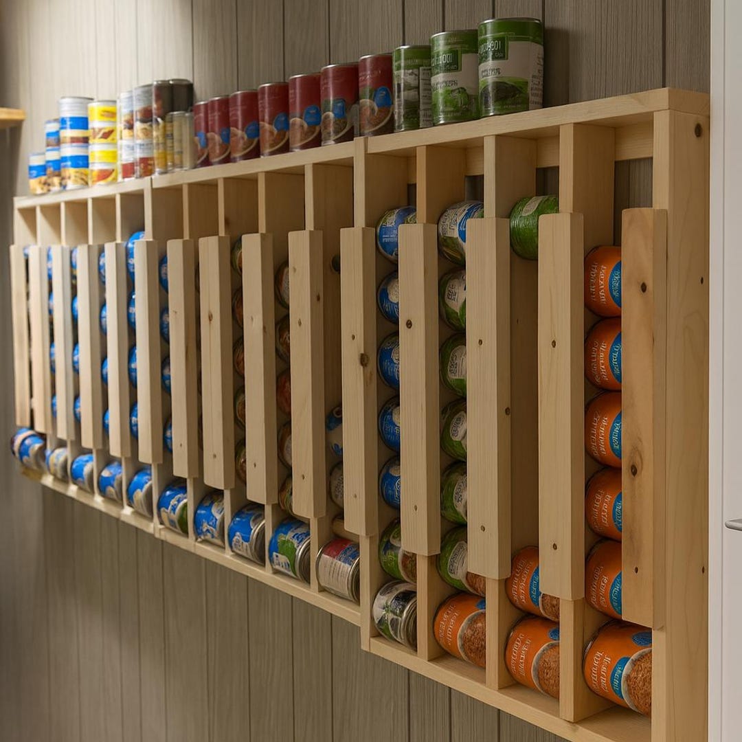 Wall Mounted Can Dispenser Plans: DIY Pantry Storage (PDF Download