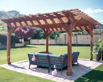 10x10 Pergola DIY Plan: Simple Wooden Arbor (PDF Download)