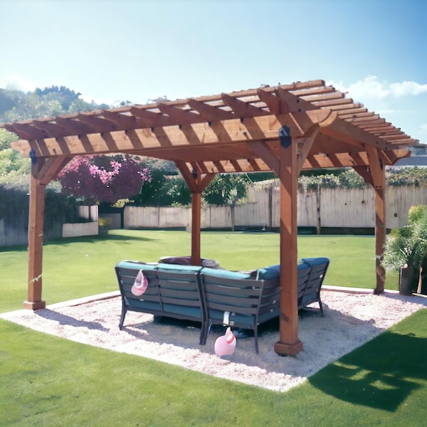 Plano de pérgola de 10x10: cenador de madera sencillo (Descarga PDF)