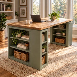 DIY Craft Table Plans: Sewing & Workshop Station (PDF Download)