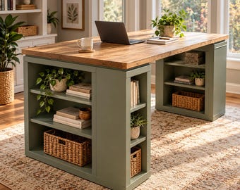 DIY Craft Table Plans: Sewing & Workshop Station (PDF Download)